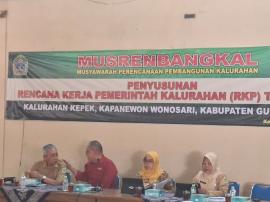Musrengbang Kalurahan Kepek kapanewon Wonosari